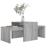 Ensemble table basse Sonoma gris 100x48x40 cm Bois d'ingénierie