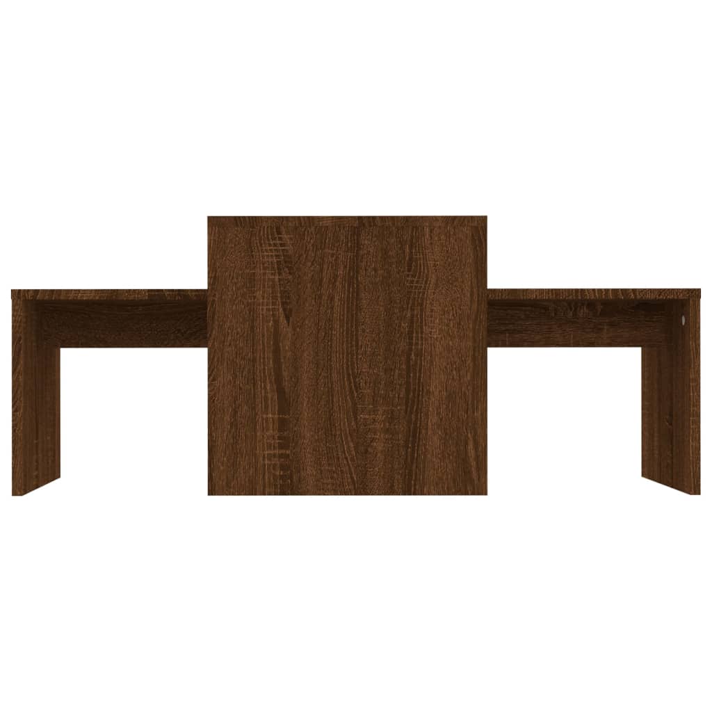 Ensemble table basse Chêne marron 100x48x40cm Bois d'ingénierie