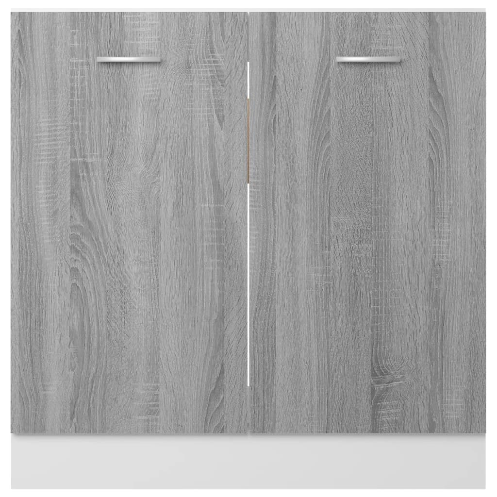 Armoire de plancher d'évier Sonoma gris 80x46x81,5 cm