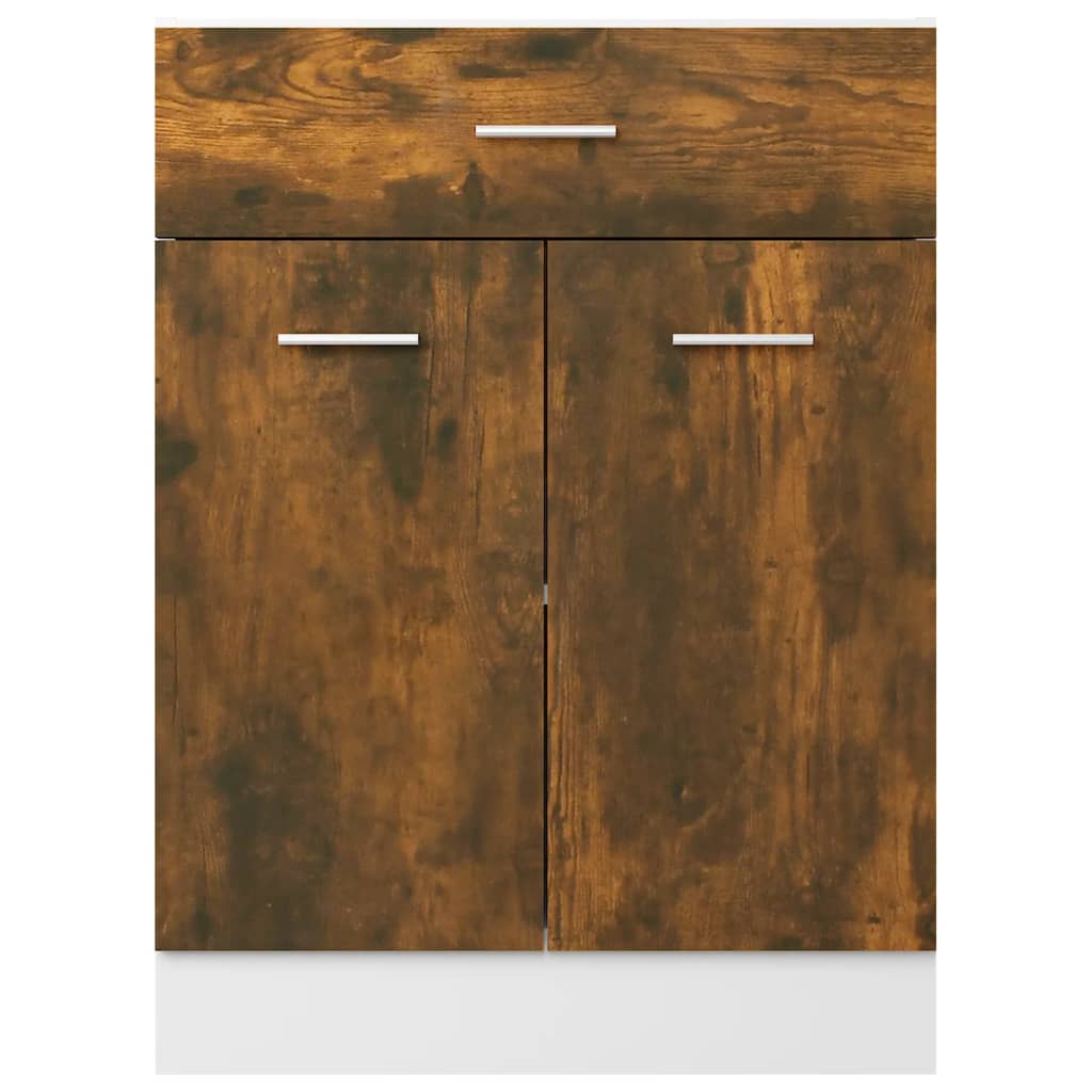 Armoire de plancher à tiroir Chêne fumé 60x46x81,5 cm