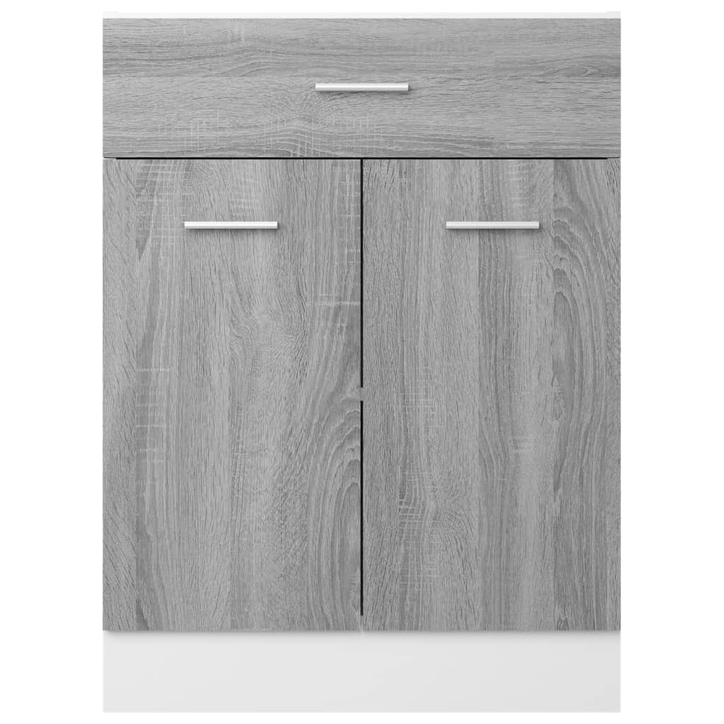 Armoire de plancher à tiroir Sonoma gris 60x46x81,5 cm