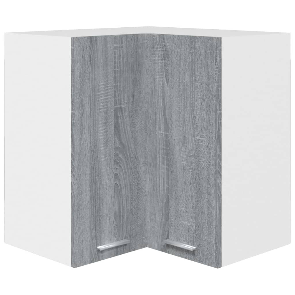 Armoire d'angle suspendue Sonoma gris Bois d'ingénierie