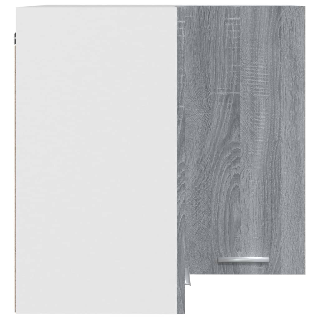 Armoire d'angle suspendue Sonoma gris Bois d'ingénierie