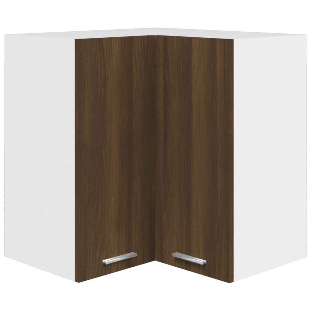 Armoire d'angle suspendue Chêne marron Bois d'ingénierie