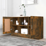 Buffet Chêne fumé 120x30,5x70 cm Bois d'ingénierie