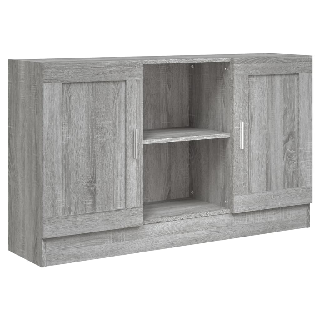 Sonoma graues Sideboard 120x30,5x70 cm Holzwerkstoff