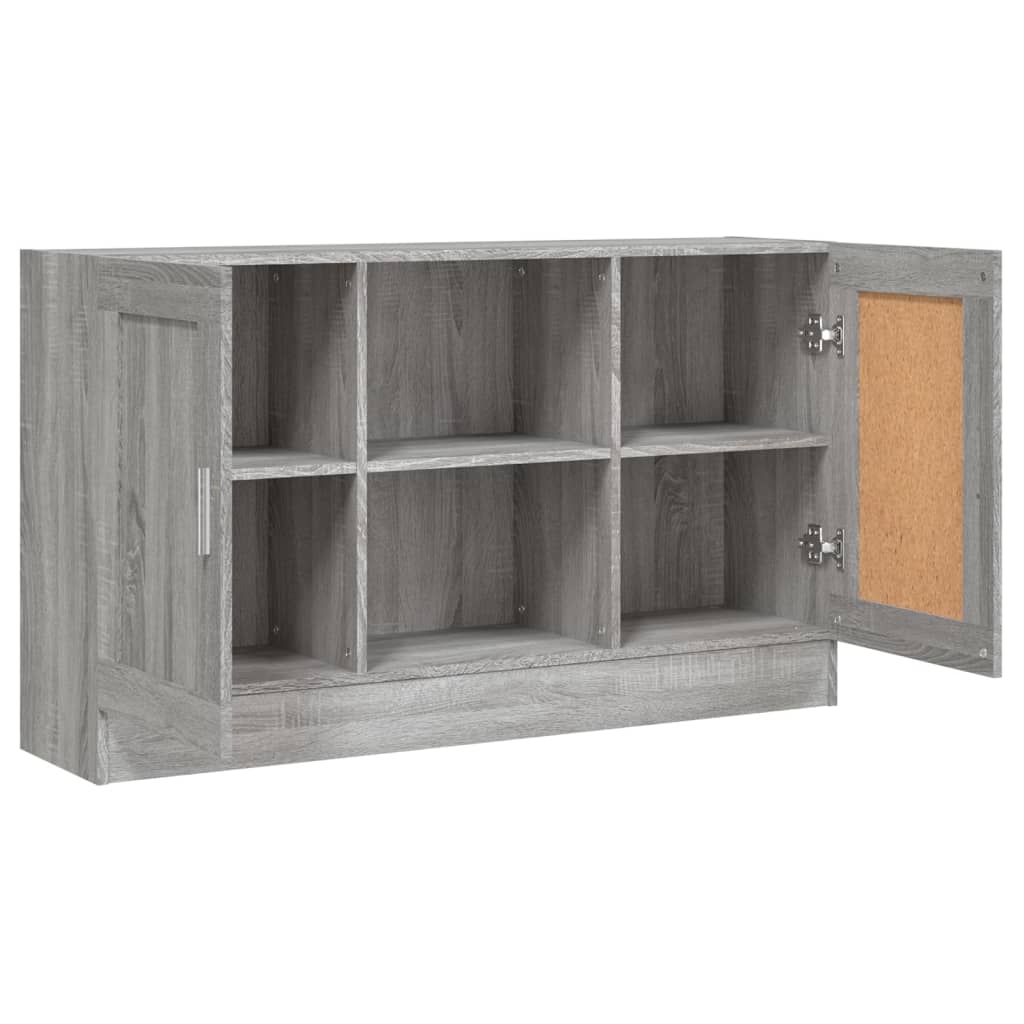 Sonoma graues Sideboard 120x30,5x70 cm Holzwerkstoff