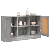 Sonoma graues Sideboard 120x30,5x70 cm Holzwerkstoff