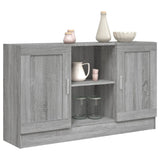 Sonoma graues Sideboard 120x30,5x70 cm Holzwerkstoff