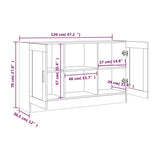 Sonoma graues Sideboard 120x30,5x70 cm Holzwerkstoff