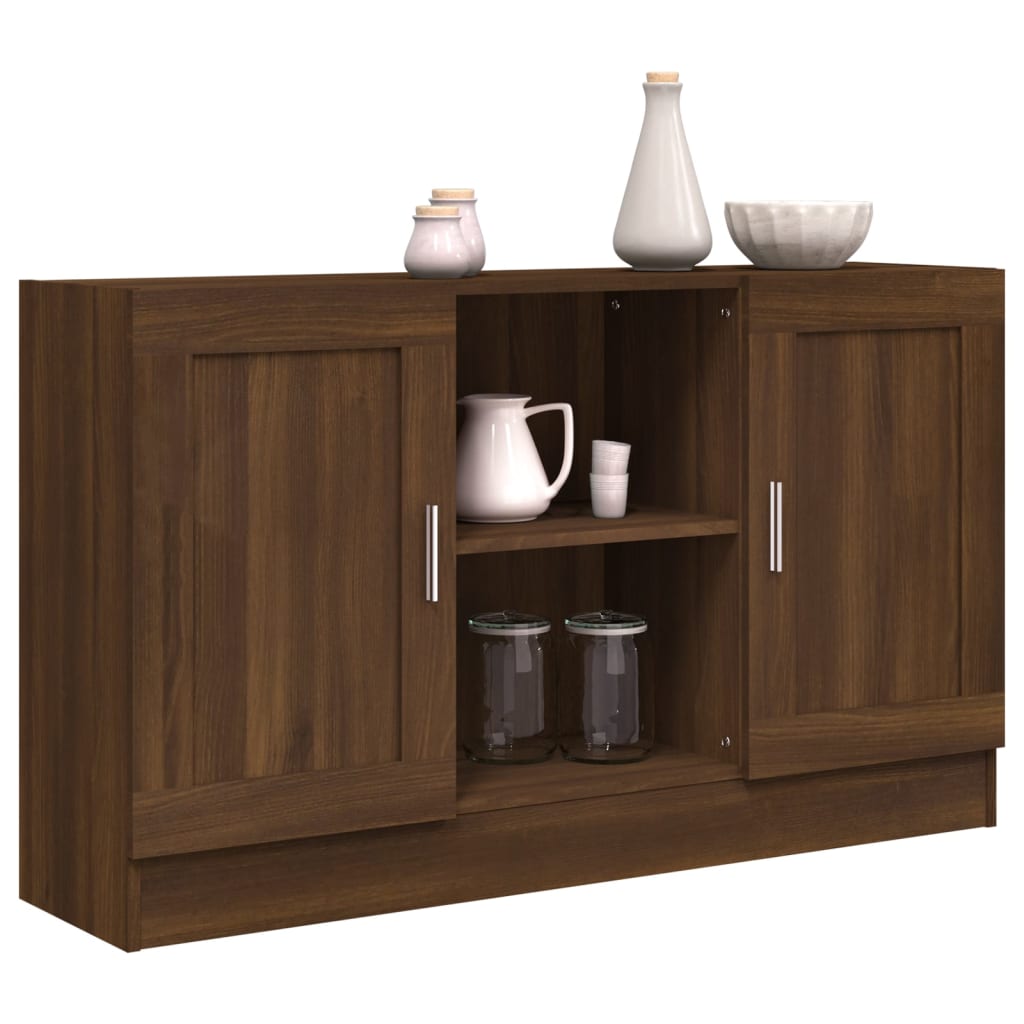 Sideboard Brown Oak 120x30.5x70 cm Engineered wood