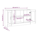 Vitrine Räuchereiche 120x30,5x70 cm Holzwerkstoff