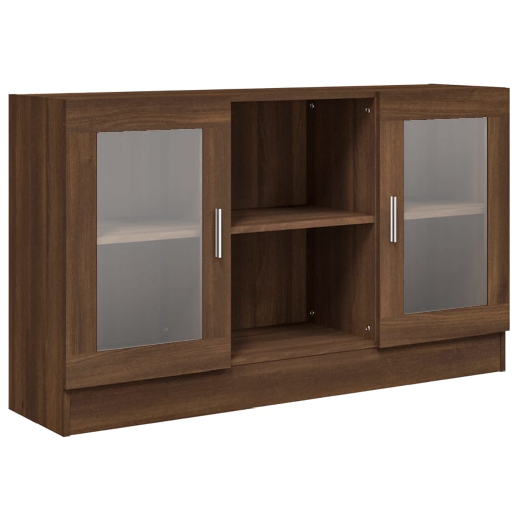 Armoire à vitrine Chêne marron 120x30,5x70 cm Bois d'ingénierie