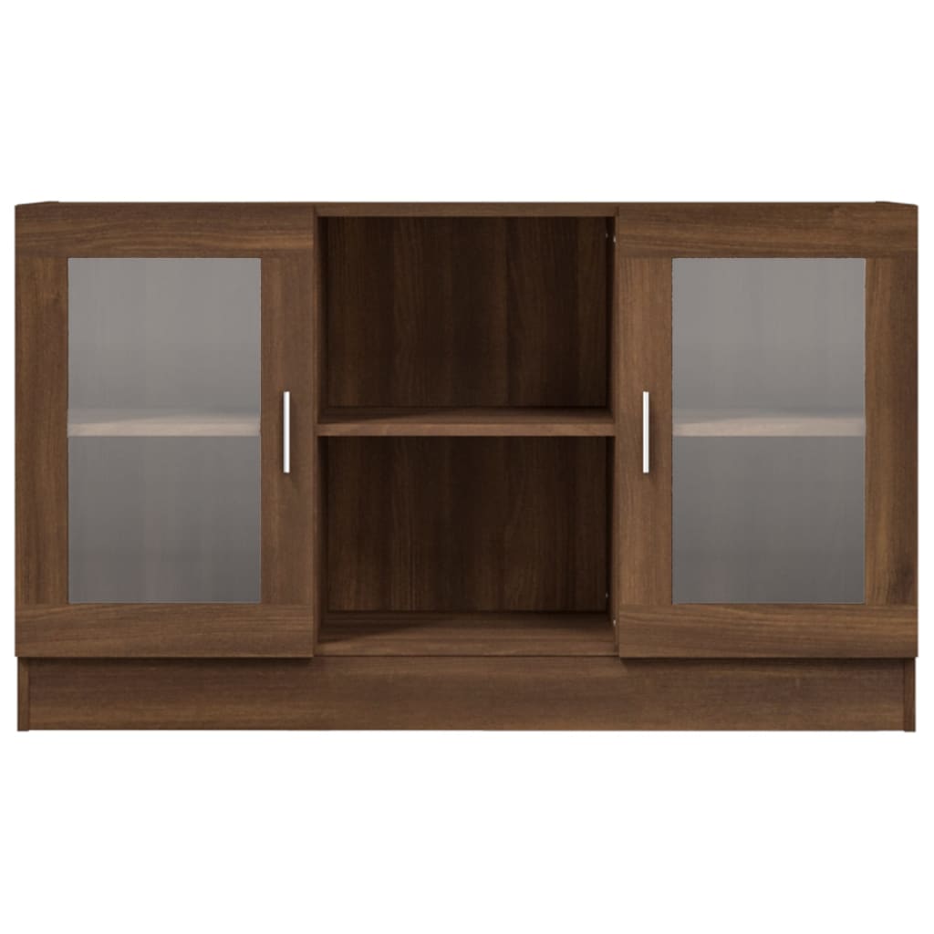 Vitrine Braune Eiche 120x30,5x70 cm Holzwerkstoff