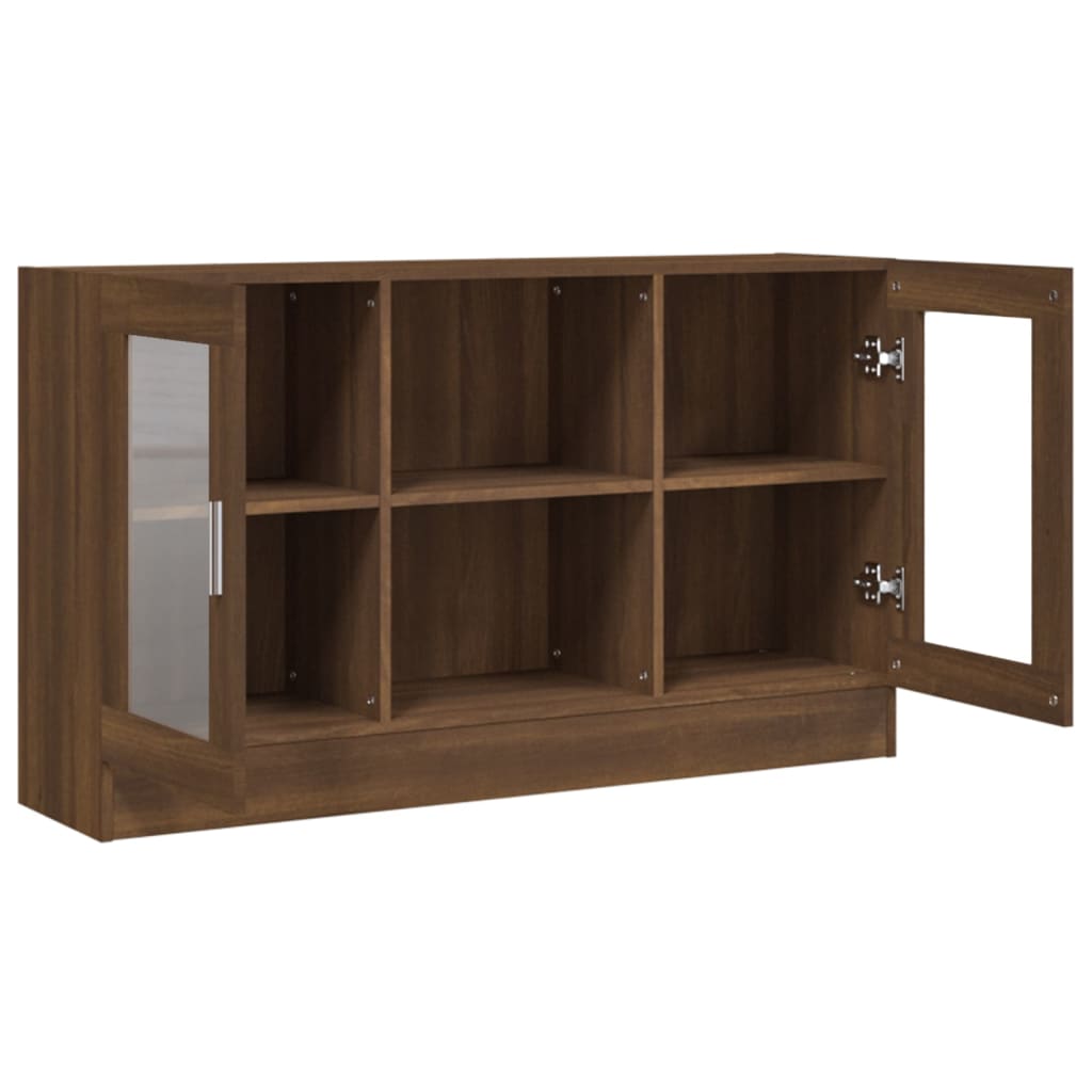 Vitrine Braune Eiche 120x30,5x70 cm Holzwerkstoff