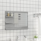 Miroir de bain Sonoma gris 60x10,5x45 cm Bois d'ingénierie