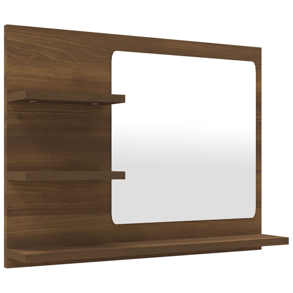 Miroir de bain Chêne marron 60x10,5x45 cm Bois d'ingénierie