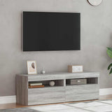 Meubles TV 2 pcs avec lumières LED Sonoma gris 60x35x40 cm