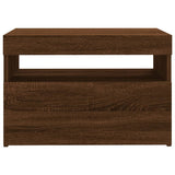 TV cabinet with LED lights Brown oak 60x35x40 cm