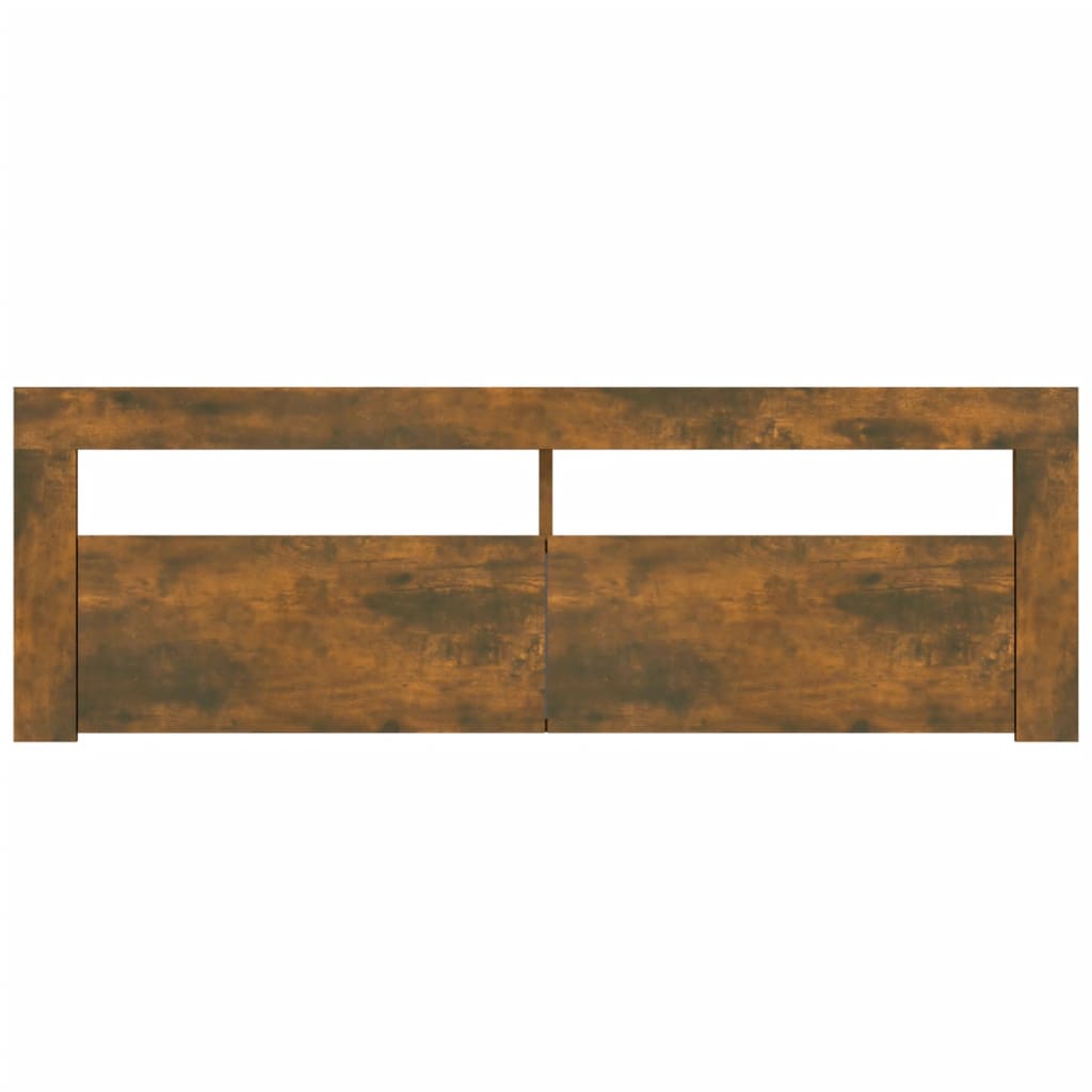 TV cabinet with LED lights Smoked oak 120x35x40 cm