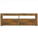 TV cabinet with LED lights Smoked oak 120x35x40 cm