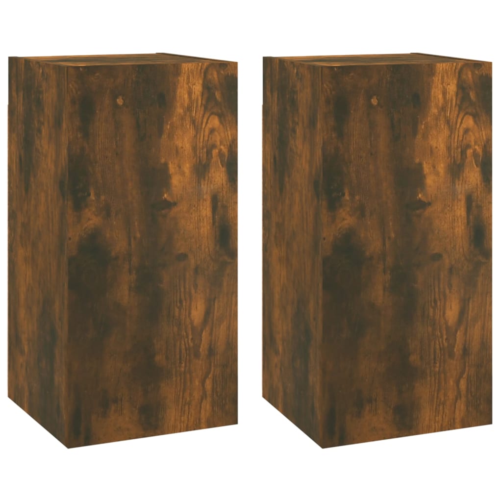 Meubles TV 2 pcs Chêne fumé 30,5x30x60 cm Bois d'ingénierie