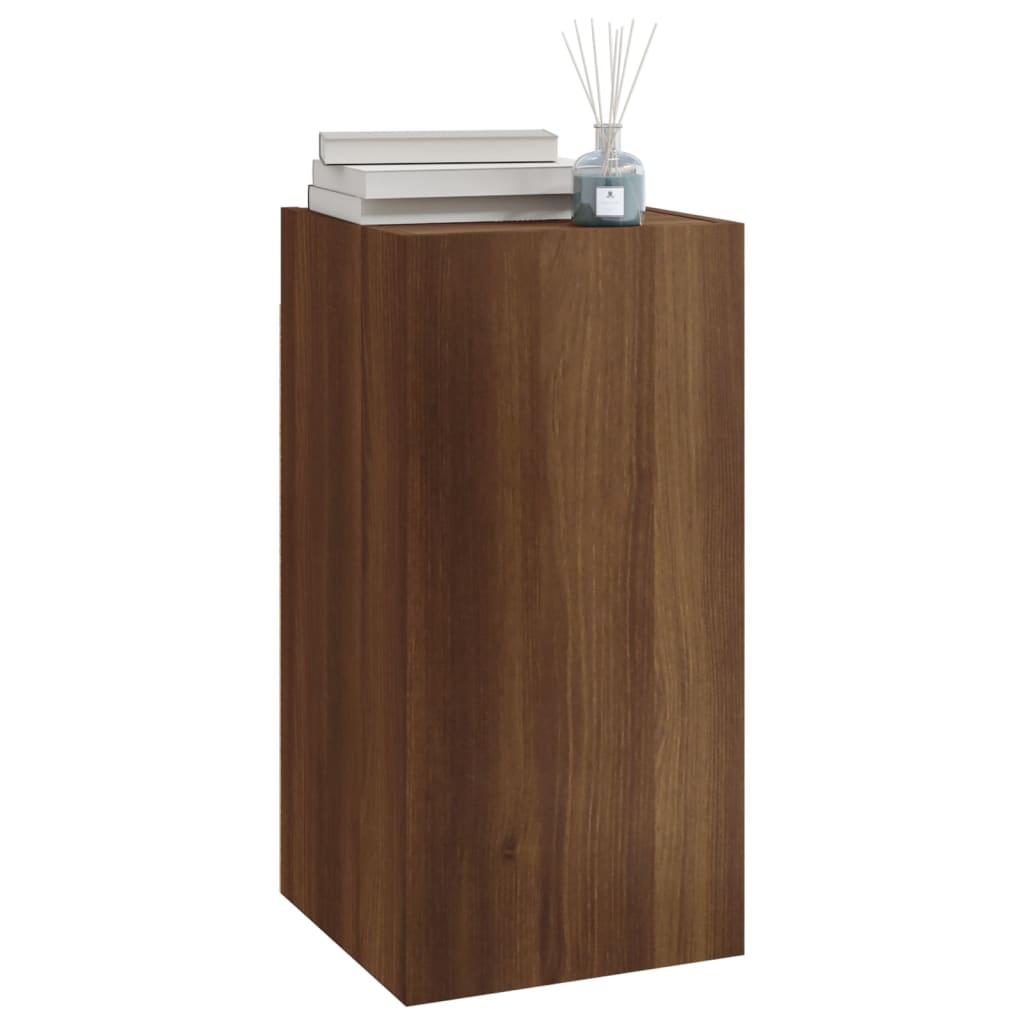 Meuble TV Chêne marron 30,5x30x60 cm Bois d'ingénierie