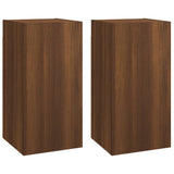 Meubles TV 2 pcs Chêne marron 30,5x30x60 cm Bois d'ingénierie