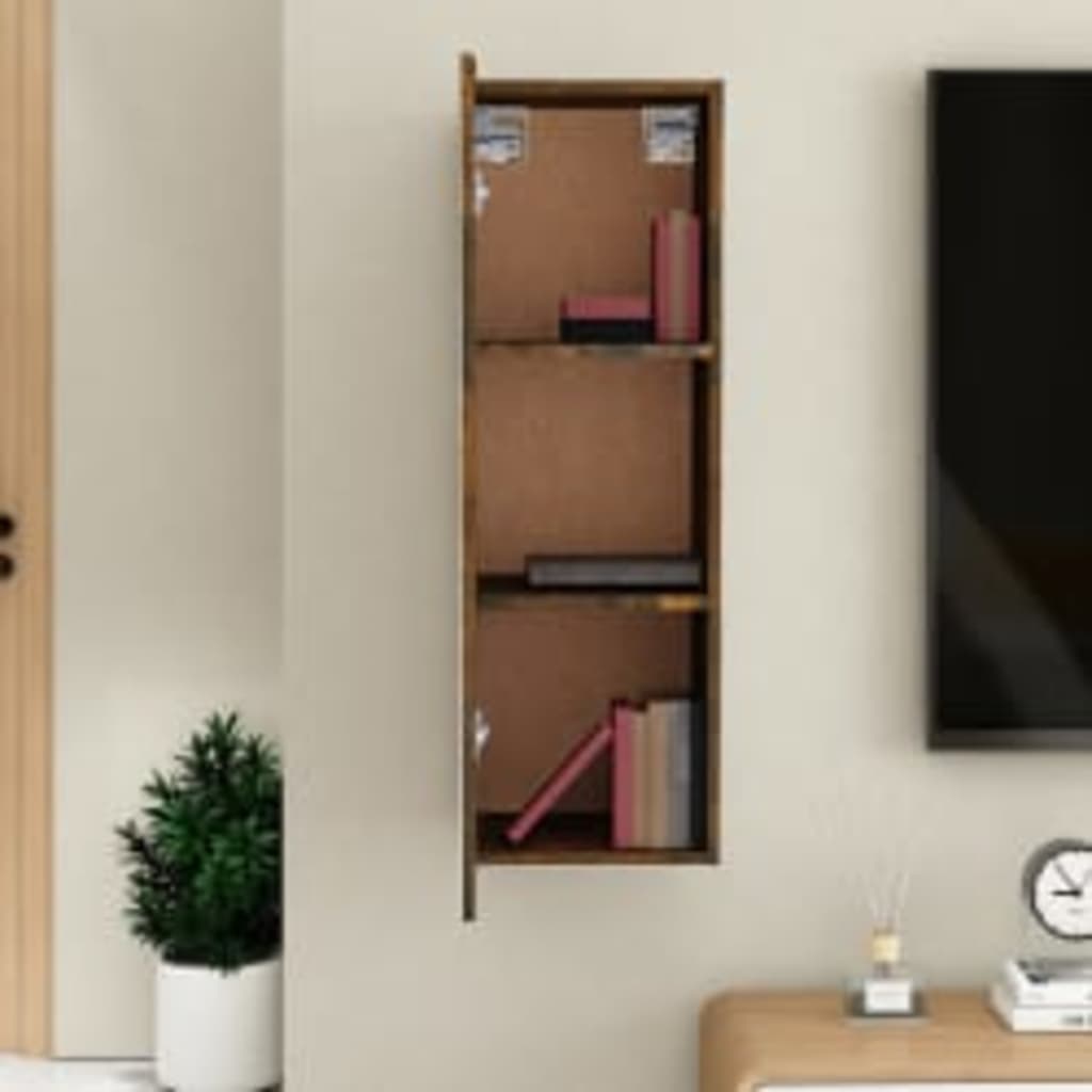 Meubles TV Chêne fumé 30,5x30x90 cm Bois d'ingénierie