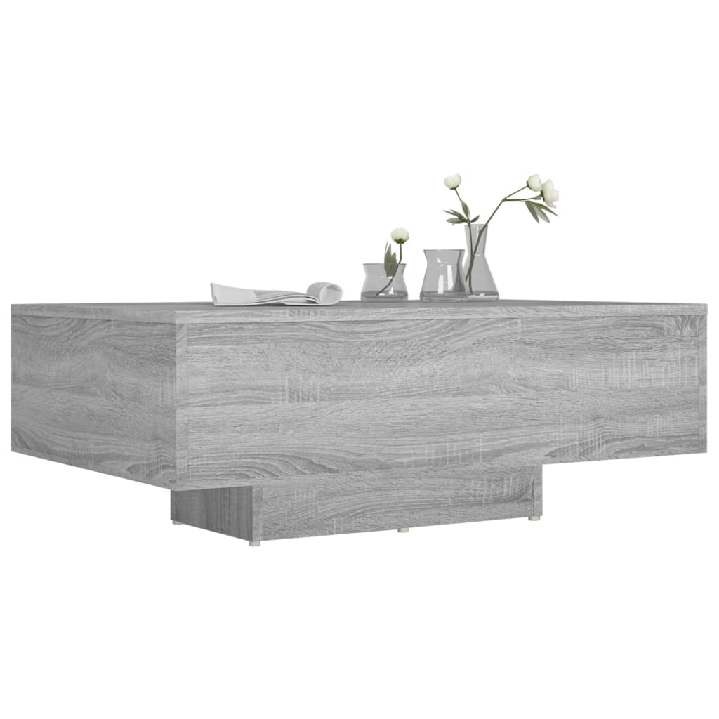 Table basse Sonoma gris 85x55x31 cm Bois d'ingénierie