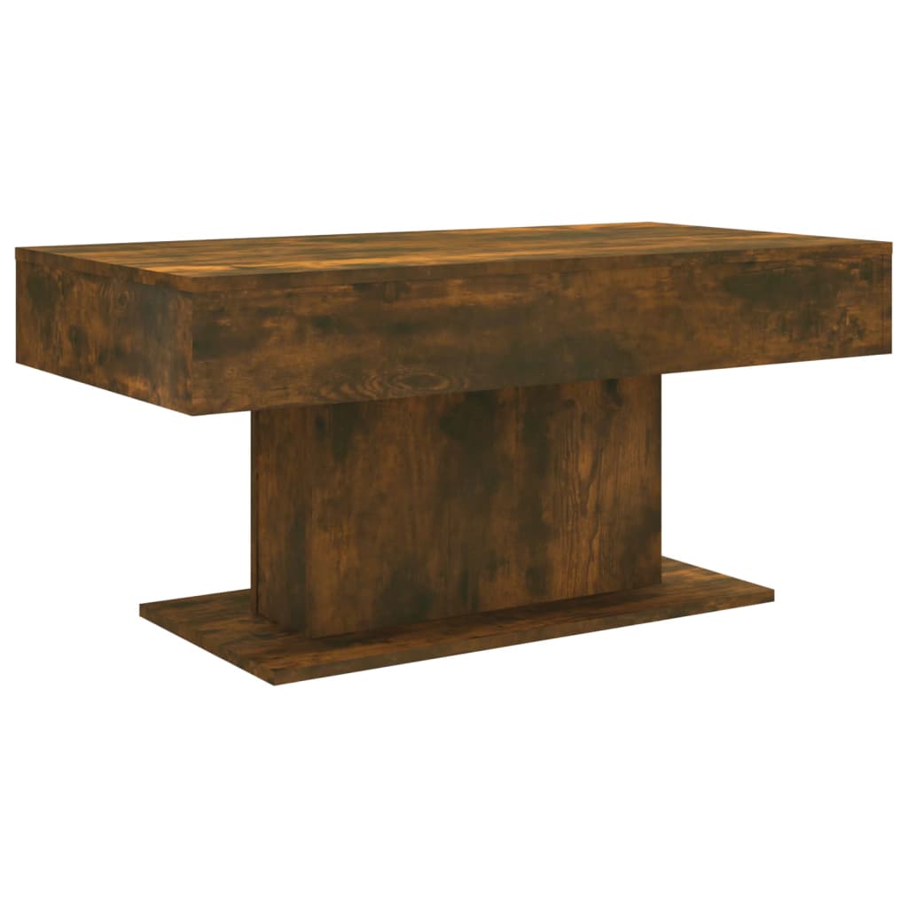 Table basse Chêne fumé 96x50x45 cm Bois d'ingénierie