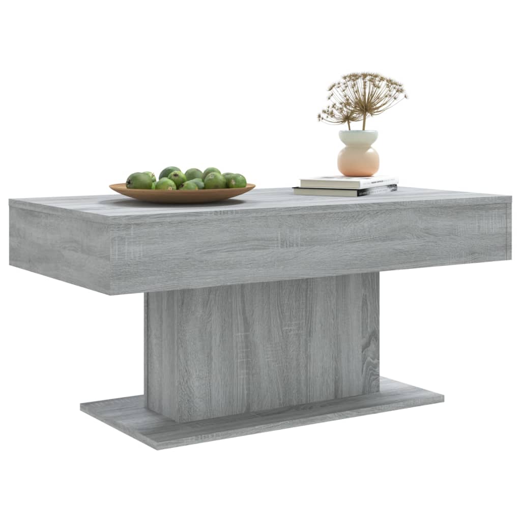 Table basse Sonoma gris 96x50x45 cm Bois d'ingénierie