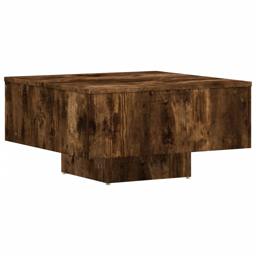 Table basse Chêne fumé 60x60x31,5 cm Bois d'ingénierie