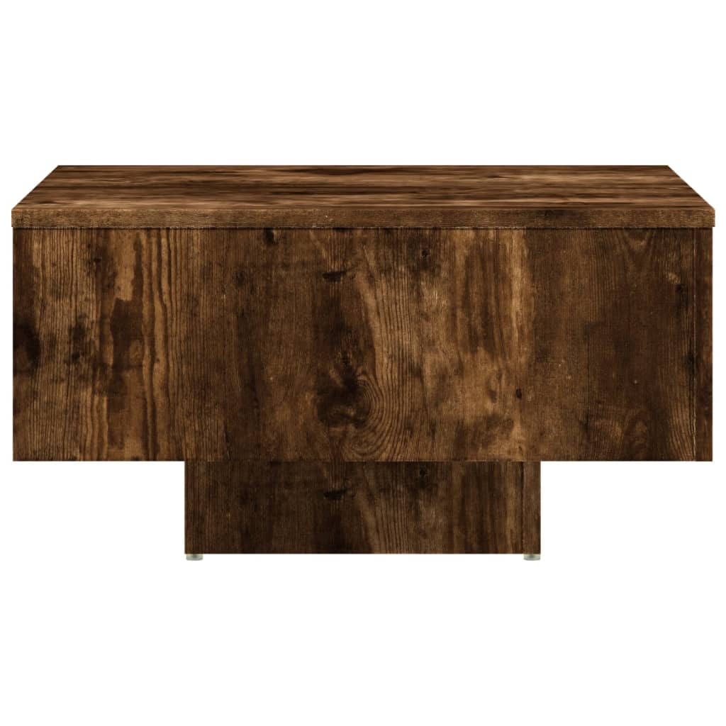 Table basse Chêne fumé 60x60x31,5 cm Bois d'ingénierie