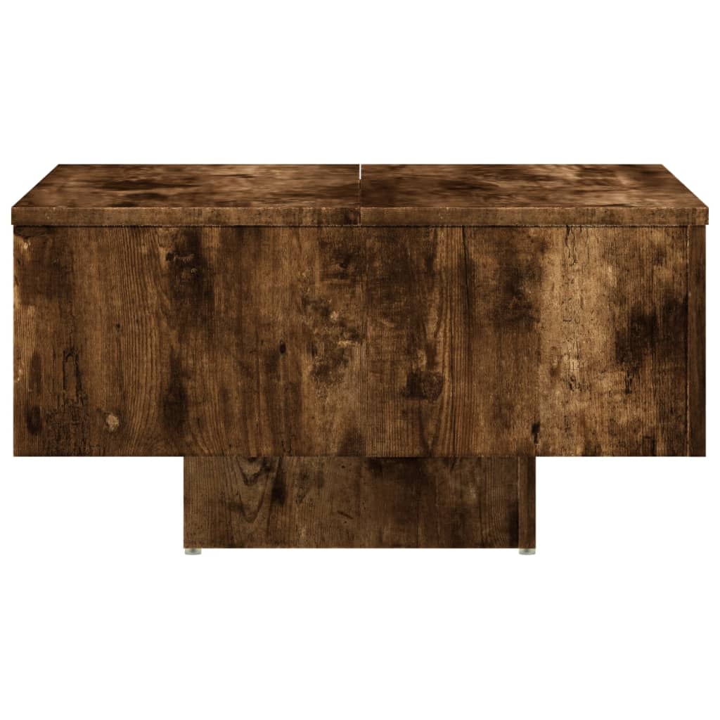 Table basse Chêne fumé 60x60x31,5 cm Bois d'ingénierie