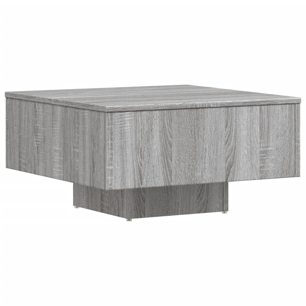 Sonoma grauer Couchtisch 60x60x31,5 cm Holzwerkstoff