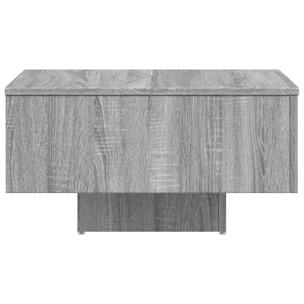 Sonoma grauer Couchtisch 60x60x31,5 cm Holzwerkstoff