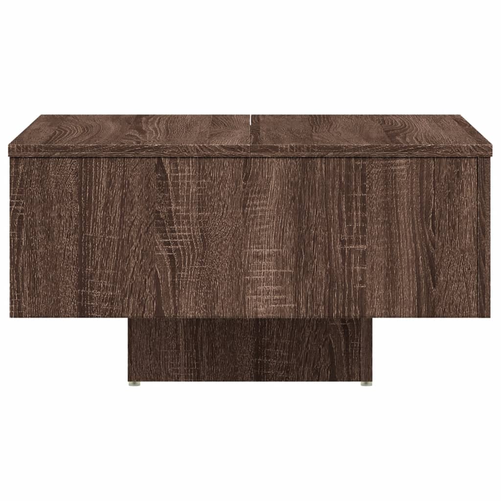 Table basse Chêne marron 60x60x31,5 cm Bois d'ingénierie