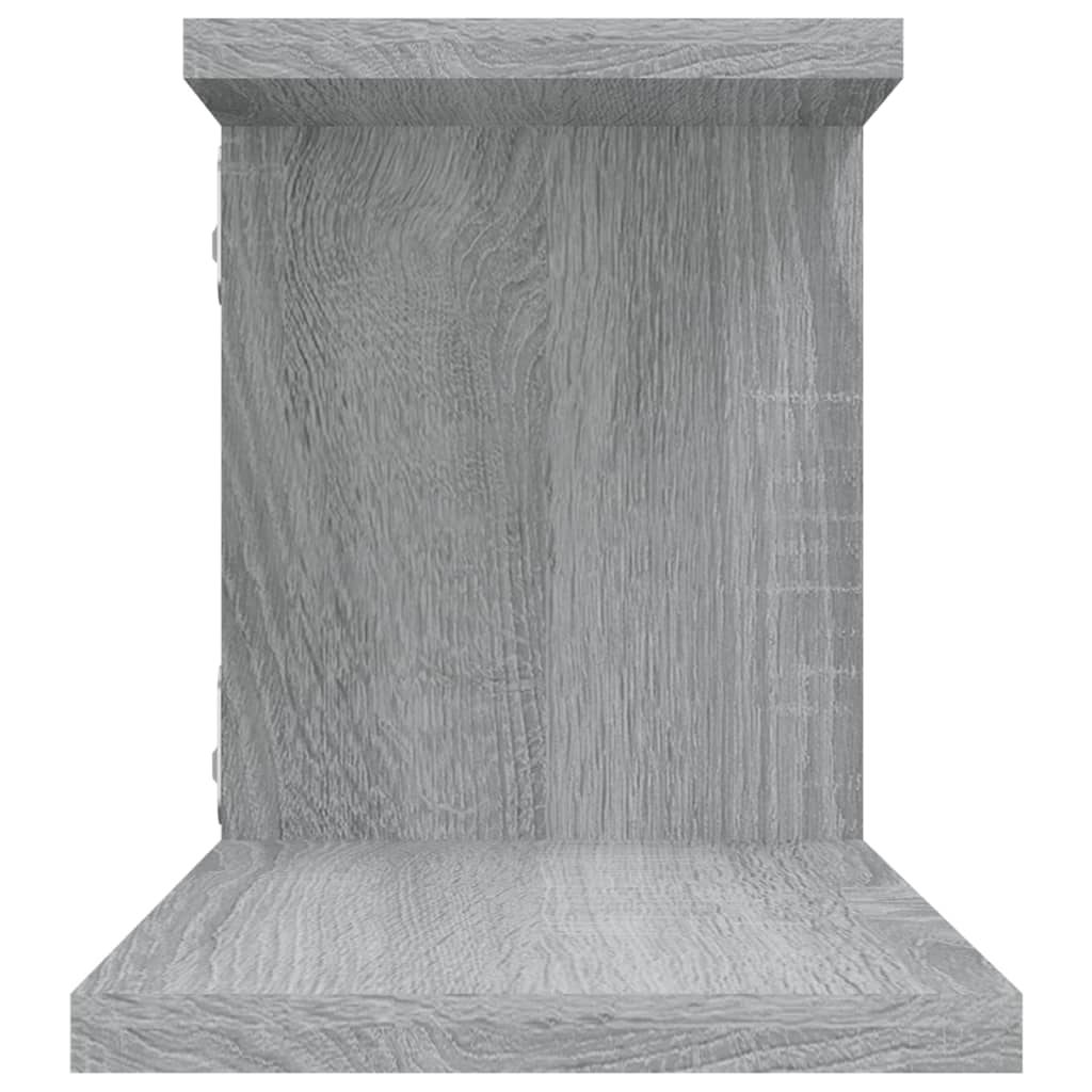 Étagère TV murale Sonoma gris 125x18x23 cm Bois d'ingénierie