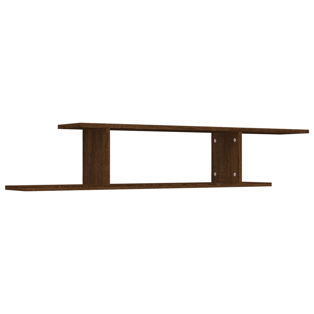 Étagère TV murale Chêne marron 125x18x23 cm Bois d'ingénierie