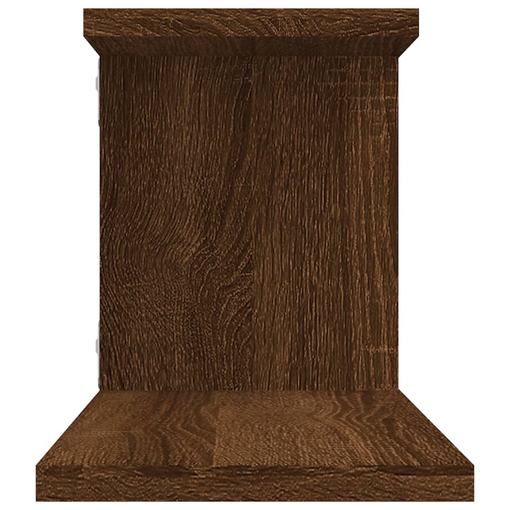 Étagère TV murale Chêne marron 125x18x23 cm Bois d'ingénierie