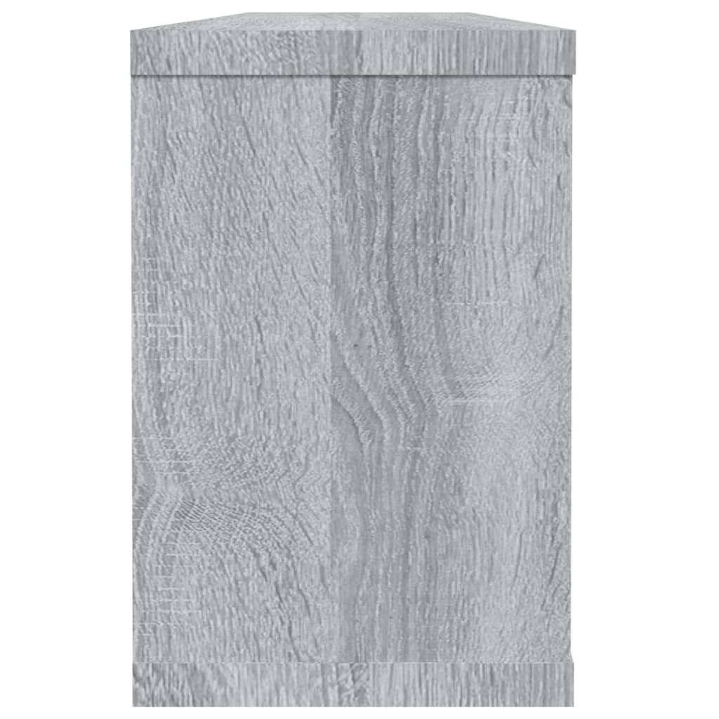 Étagères murales cube 6 pcs Sonoma gris 60x15x23 cm Bois