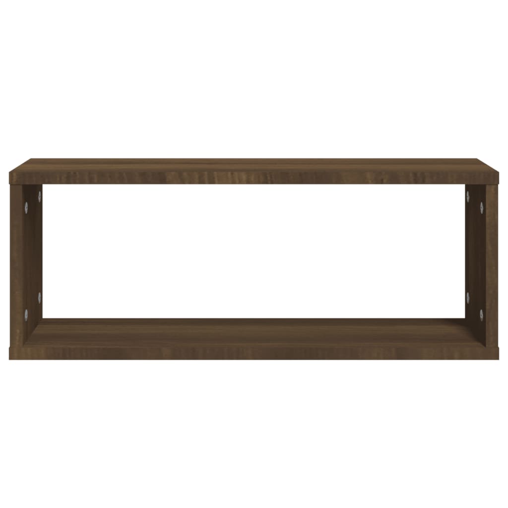 Étagères murales cube 6 pcs Chêne marron Bois d’ingénierie