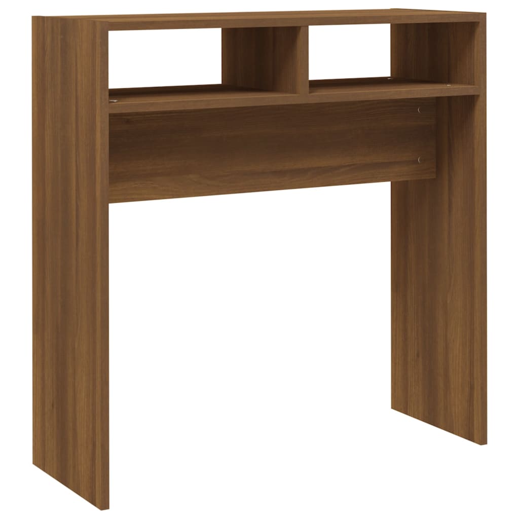 Table console Chêne marron 78x30x80 cm Bois d'ingénierie