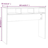 Table console Sonoma gris 105x30x80 cm Bois d'ingénierie