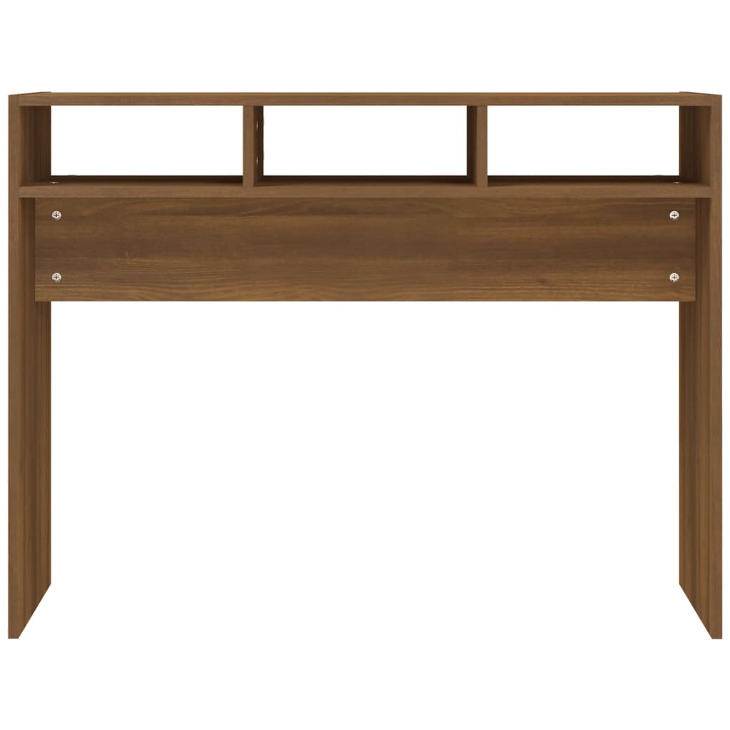 Table console Chêne marron 105x30x80 cm Bois d'ingénierie