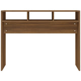 Table console Chêne marron 105x30x80 cm Bois d'ingénierie