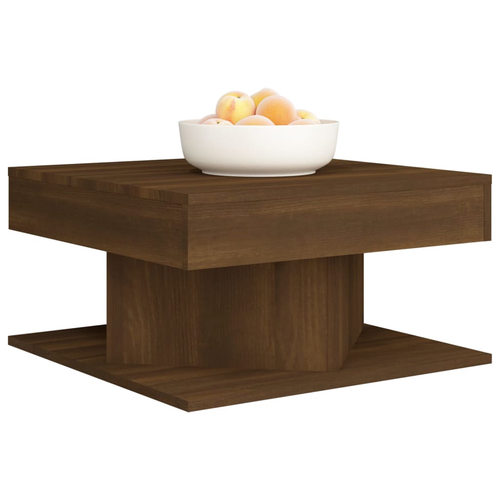 Table basse Chêne marron 57x57x30 cm Bois d'ingénierie