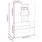 Meuble pour machine à laver Sonoma gris 70,5x25,5x90 cm