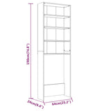 Meuble pour machine à laver Chêne fumé 64x24x190 cm